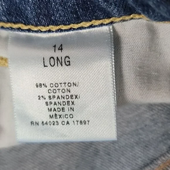 The Flirt by Old Navy boot cut blue denim jeans Women's Size 14L - Picture 11 of 14